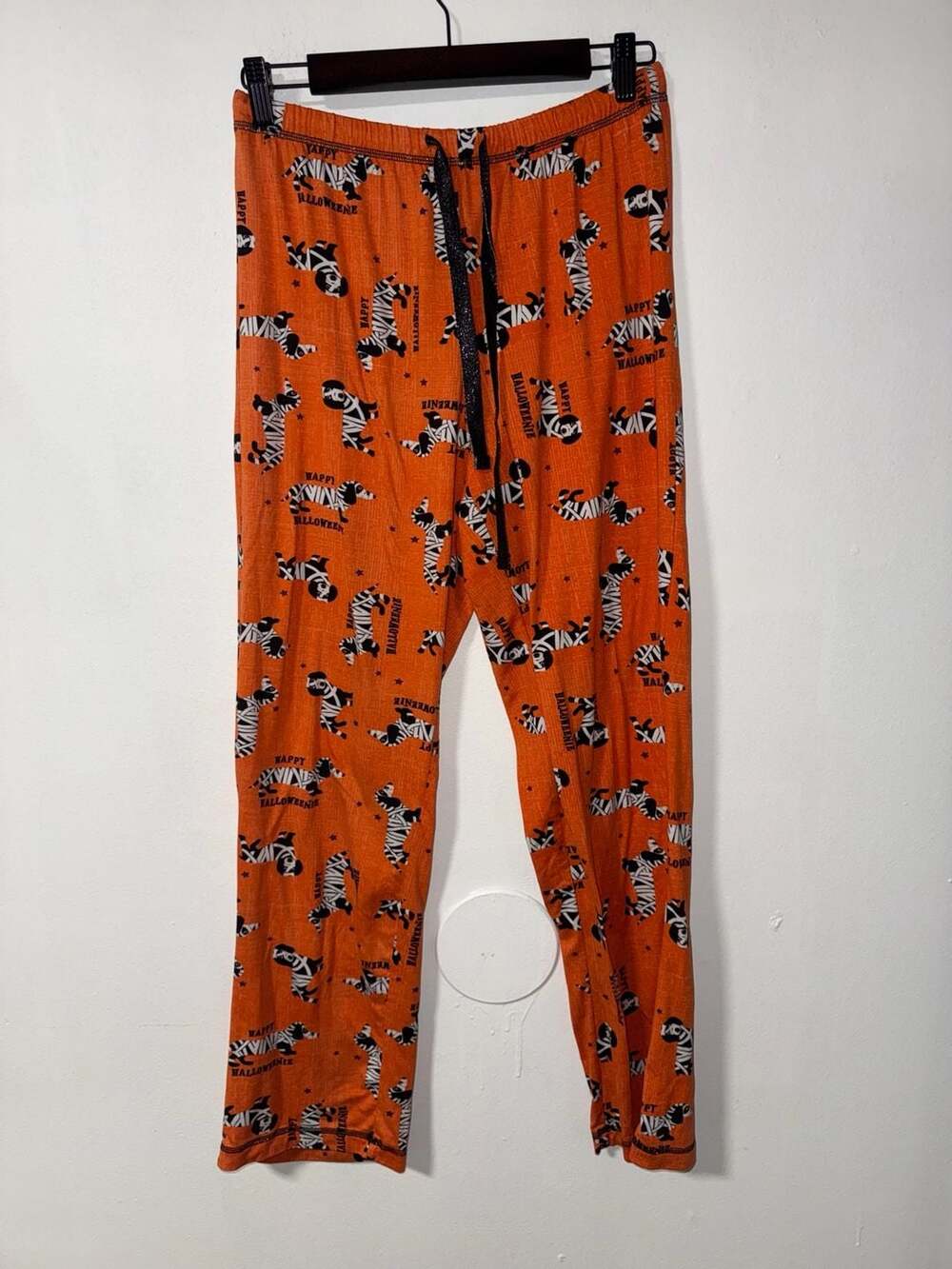 Way to Celebrate Halloween Mummy Dog Orange Pajama Pants Size S (4-6)